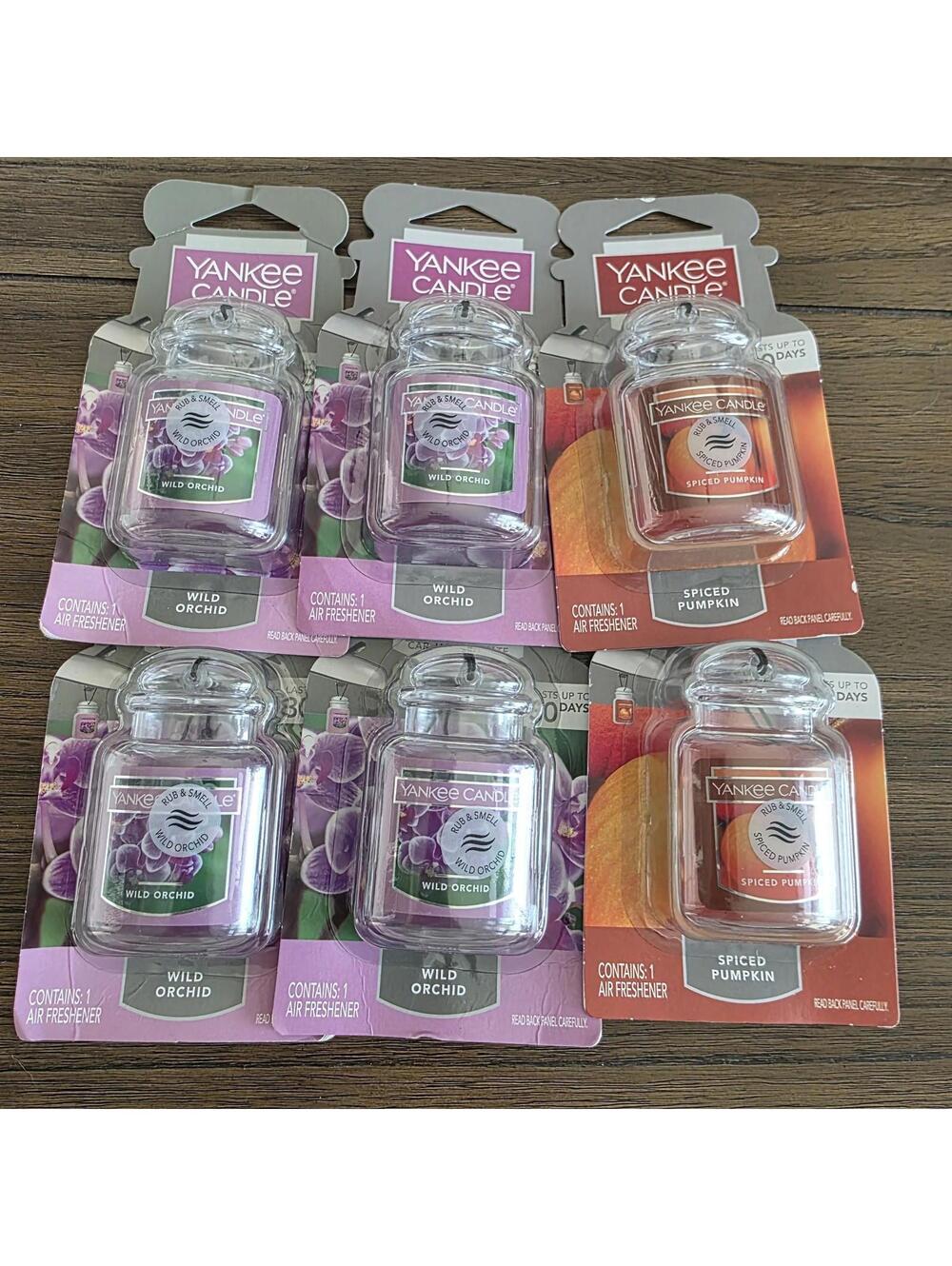 Yankee Candle Smart Scent Vent Clips (4) Wild Orchid & (2) Spiced Pumpkin 6 Pk
